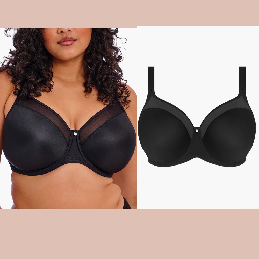 NWT $65 ELOMI [ 36I ] Smooth Underwire Bra in‎ Black #U1420